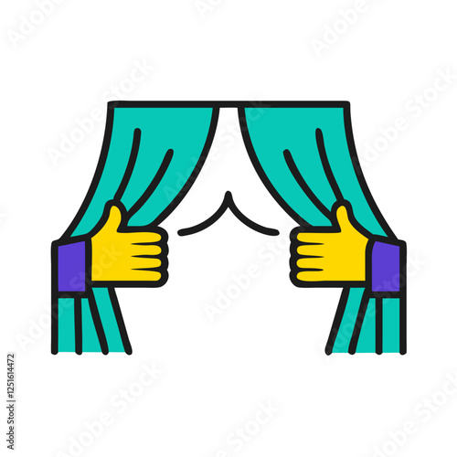 Hands Pulling Apart Reality Like a Curtain