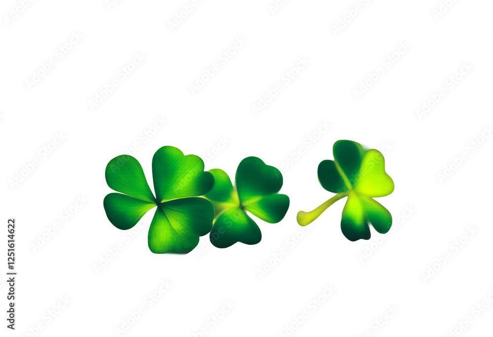 season irish green three easter clovers spring bloom shamrock simple day 4 branch leaf clover blossom floral foliage leafed st design patrick winner stain border botanical four s flourishes good