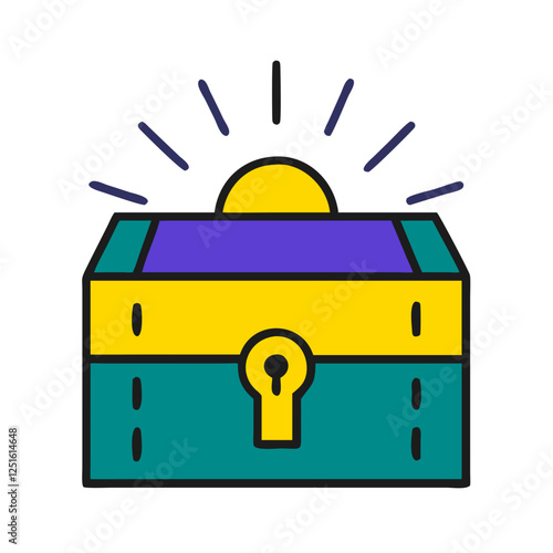 Treasure chest revealing hidden light and mysteries