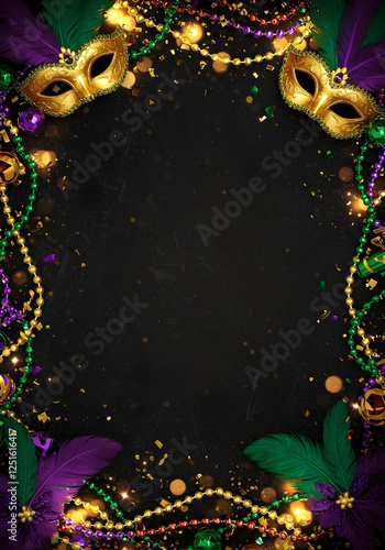 Carnival Mardi Gras Background Wallpaper Creative v2