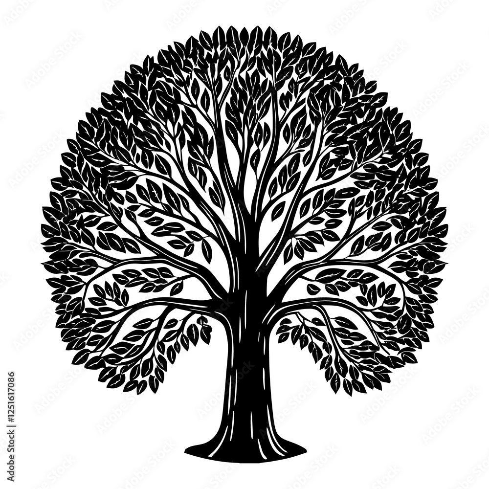 Naklejka premium tree silhouette vector art new design