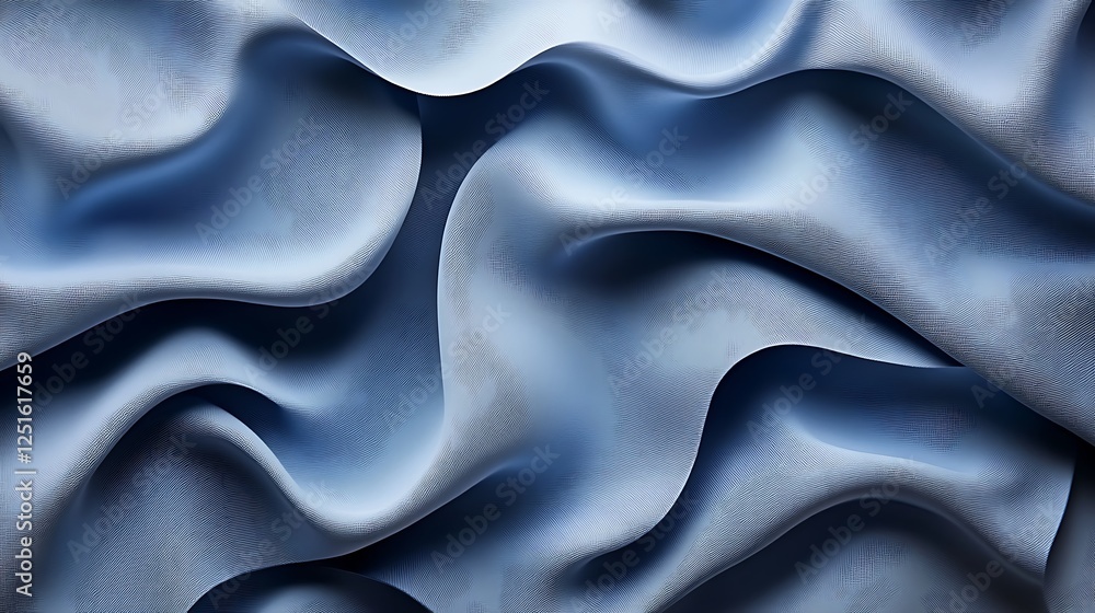 Obraz premium Wrinkled light blue fabric texture