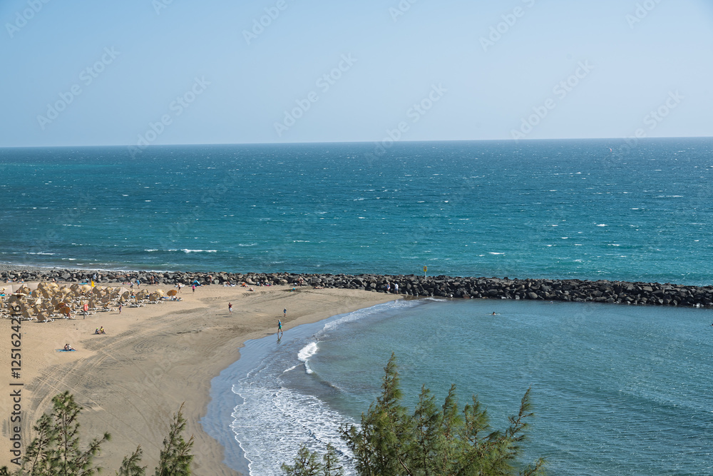Atlantic ocean next to Maspalomas, Gran Canaria. Atlantic ocean next to Maspalomas, Gran Canaria.