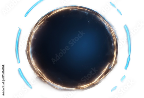 Obraz na płótnie astral lens glare design fashion background blue bright rays template circular glowing flare isolated energy light electricity frame circle text black abstract glow border neon ring beautiful effect w salonie