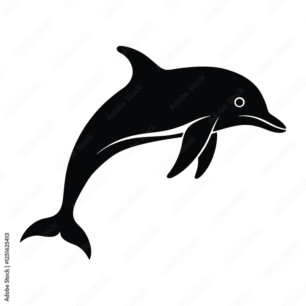 Fototapeta premium the best dolphin vector silhouette illustration