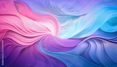 Wallpaper Mural vibrant colored banner background with pastel violet hot pink and sky blue color abstract waves design Torontodigital.ca