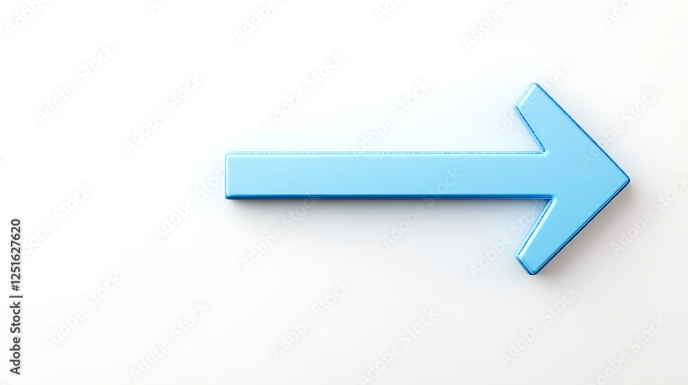 Light blue arrow pointing right isolated on white background. Simple clean design.