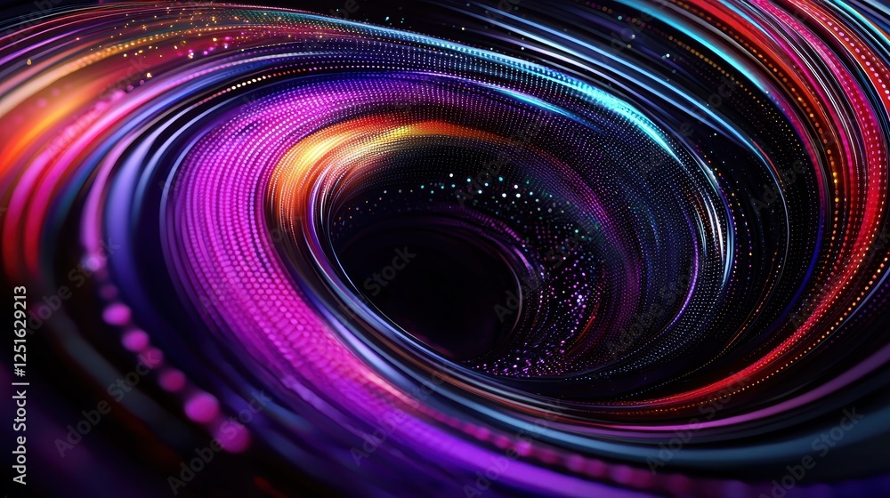 Vibrant Swirling Waves of Colorful Dots in Fluid Motion with Ethereal Blending Effects Vibrant Swirling Waves of Colorful Dots in Fluid Motion with Ethereal Blending Effects