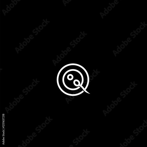 Human fertilization icon isolated on dark background