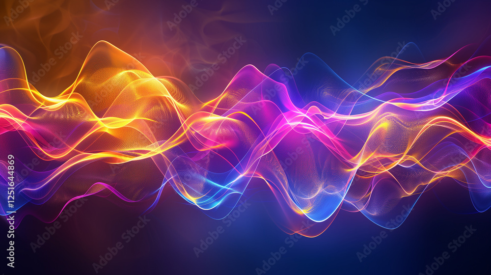 Abstract Colorful Waves of Light Energy Flowing Dynamically Abstract Colorful Waves of Light Energy Flowing Dynamically