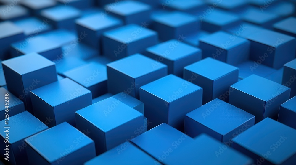 Blue Cubes Abstract Background, 3D Render, Technology Blue Cubes Abstract Background, 3D Render, Technology