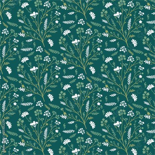 elegant floral print seamless digital artwork for bedding fabric home textiles and wallpaper