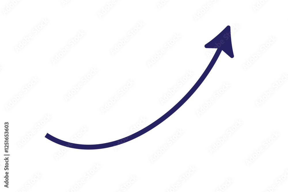 long curve arrow vector icon illustration long curve arrow vector icon illustration