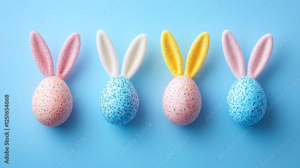Easter eggs with bunny ears. Easter eggs with bunny ears.