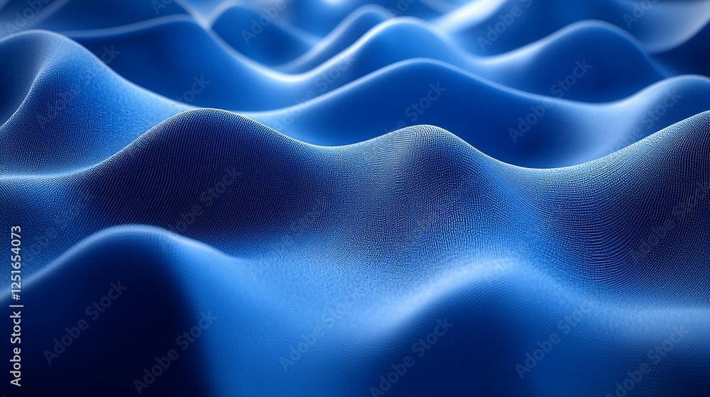 Obraz premium Abstract blue wavy surface texture background for design
