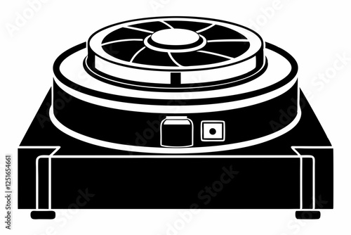centrifuge line art silhouette vector illustration