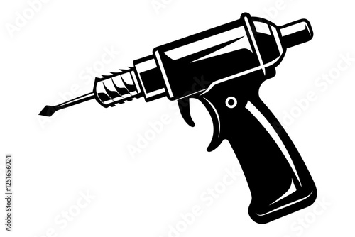 dental drill line art silhouette vector illustration