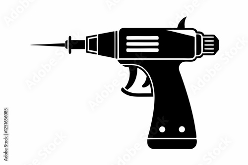 dental drill line art silhouette vector illustration