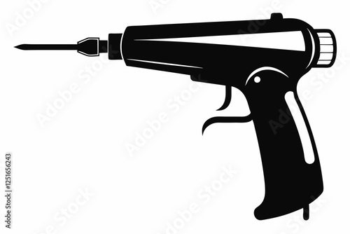 dental drill line art silhouette vector illustration
