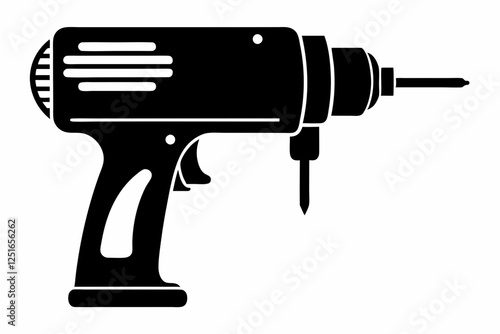 dental drill line art silhouette vector illustration