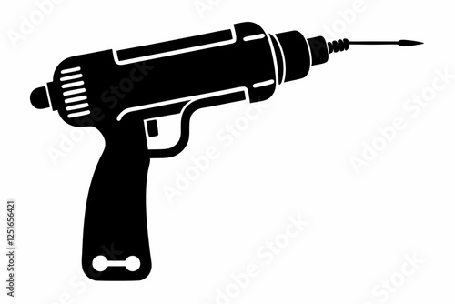 dental drill line art silhouette vector illustration