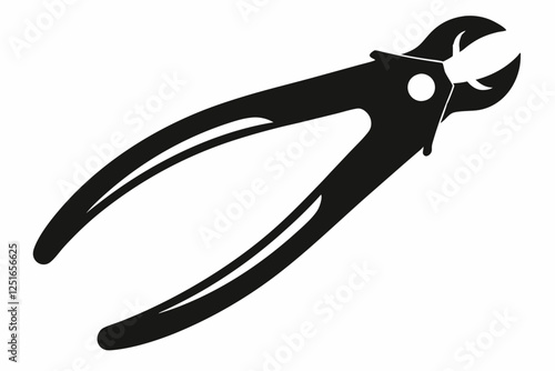forceps line art silhouette vector illustration