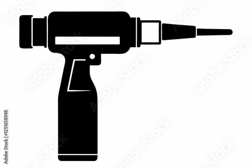 otoscope line art silhouette vector illustration
