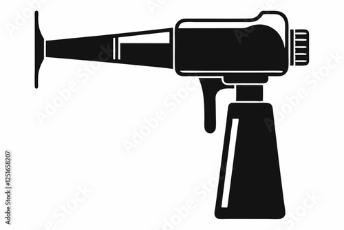 otoscope line art silhouette vector illustration