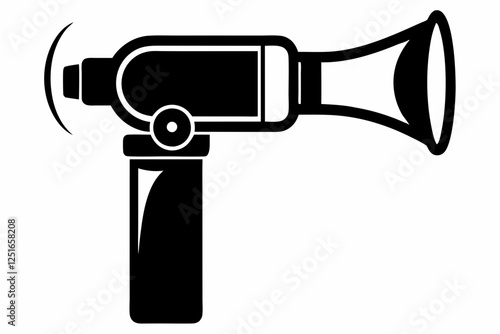otoscope line art silhouette vector illustration