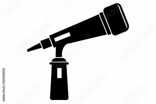 otoscope line art silhouette vector illustration