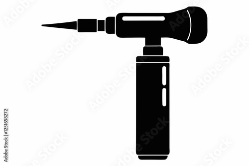 otoscope line art silhouette vector illustration