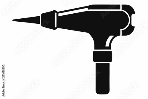 otoscope line art silhouette vector illustration