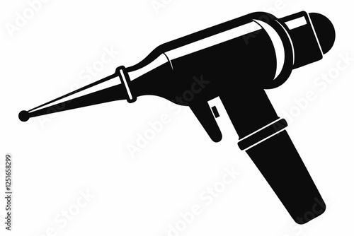 otoscope line art silhouette vector illustration