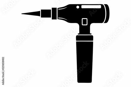 otoscope line art silhouette vector illustration
