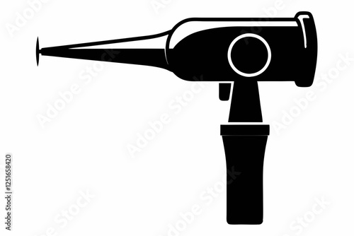 otoscope line art silhouette vector illustration