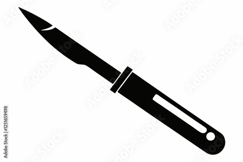 scalpel line art silhouette vector illustration