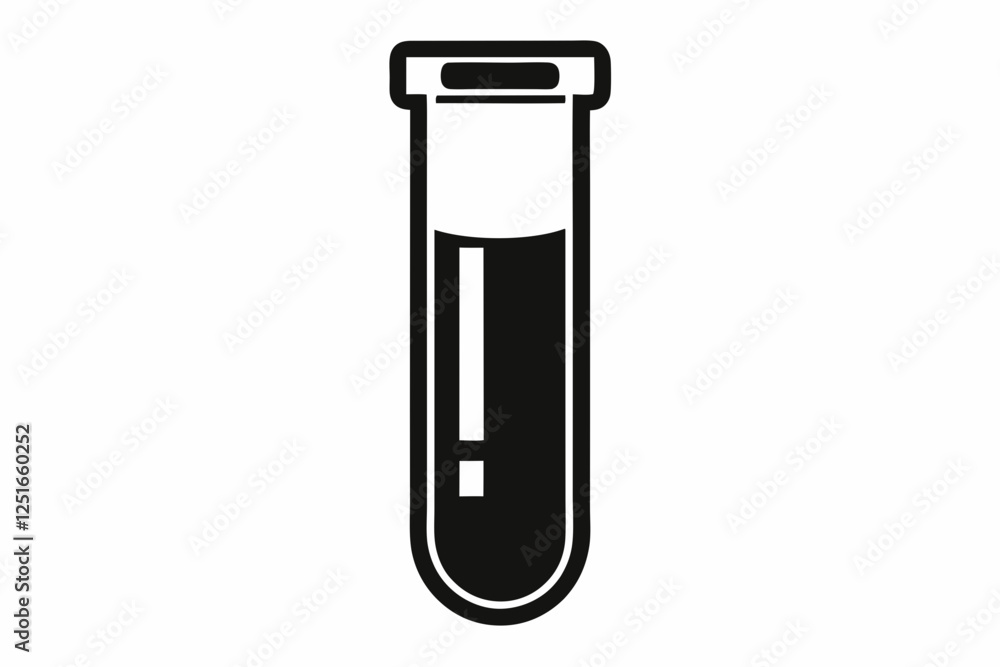 test tube line art silhouette vector illustration test tube line art silhouette vector illustration