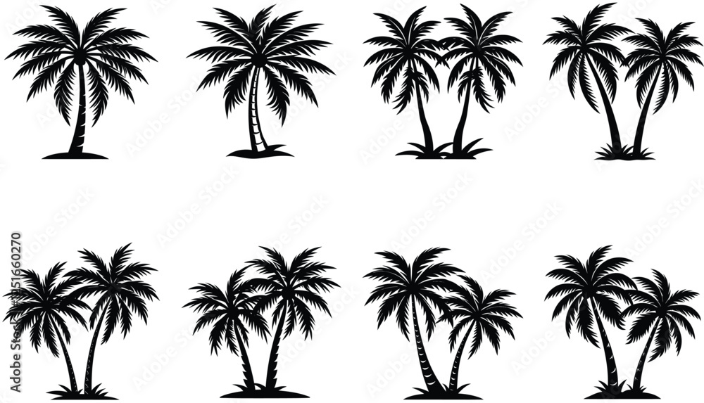 Fototapeta premium palm trees silhouettes