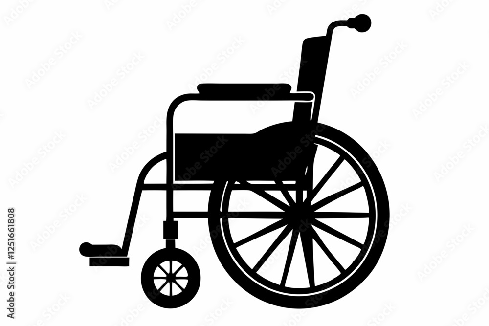 wheelchair line art silhouette vector illustration wheelchair line art silhouette vector illustration