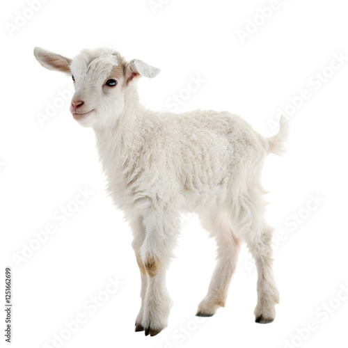 Lamb standing up isolated on a white background