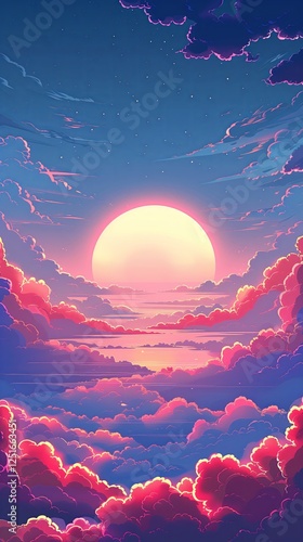 70s anime style neutral mellow retro background