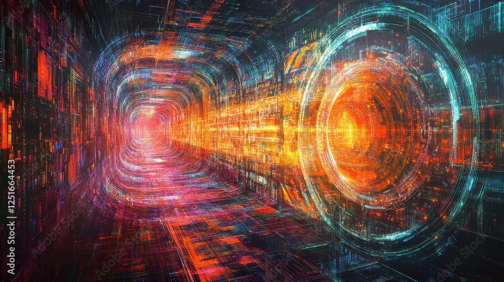 Quantum Processor Glowing with Intricate Light Projection. Quantum Processor Glowing with Intricate Light Projection.