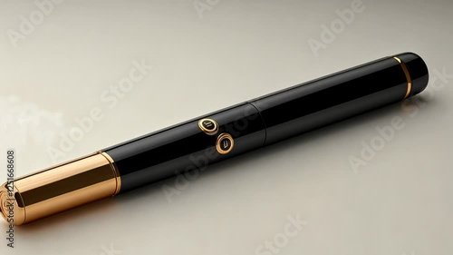 Wallpaper Mural Elegant black and gold pen resting on a smooth surface with soft lighting Torontodigital.ca