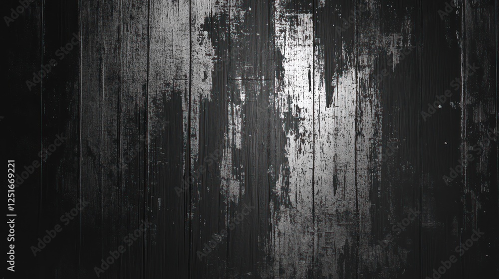 Fototapeta premium Grungy wood texture, dark background, vertical planks, distressed surface, design element