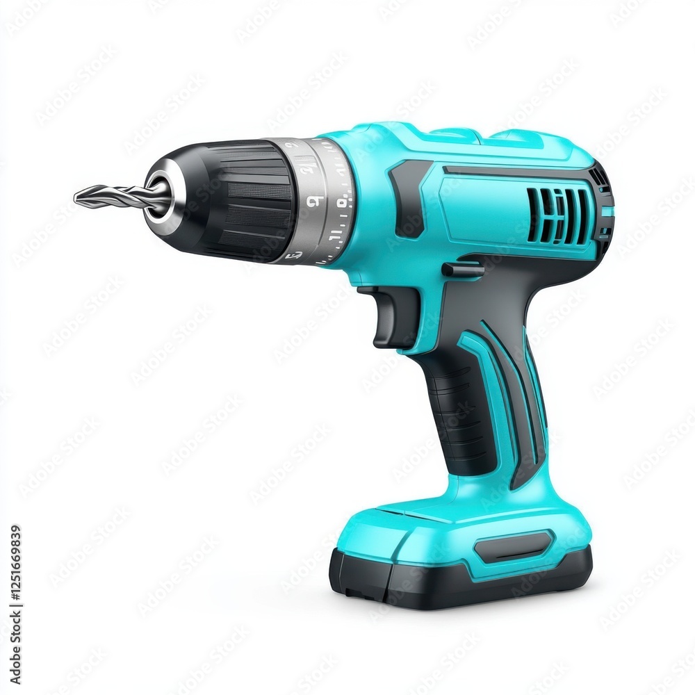 Blue and Black Cordless Power Drill with Battery for Home Improvement and DIY Projects Blue and Black Cordless Power Drill with Battery for Home Improvement and DIY Projects