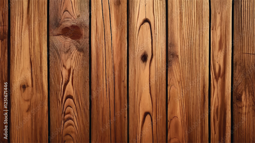 Obraz premium Wood planks vector background. Wooden background texture surface. Wooden boards background. 