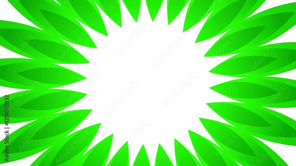 green leaf mandala rotating animation on white blank background green leaf mandala rotating animation on white blank background
