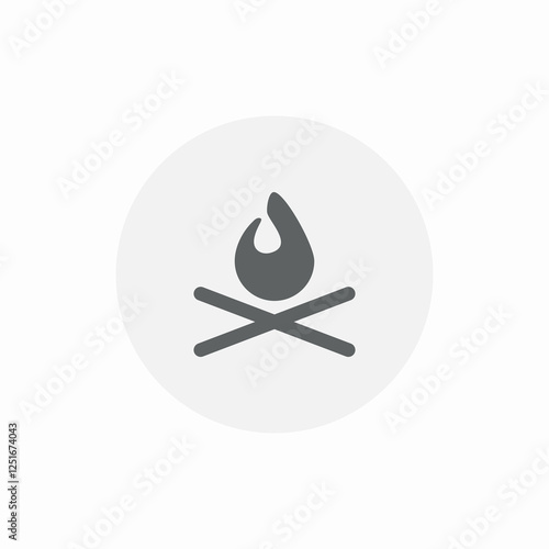 cozy campfire icon sign vector