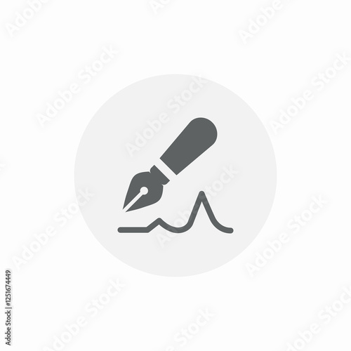 fountain pen ink icon sign vector