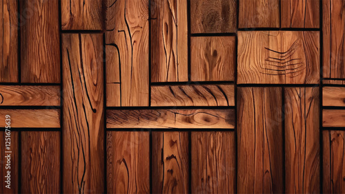 Seamless wood texture. Plank wooden pattern. Wall and floor wood panorama background. 